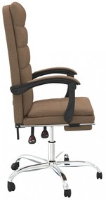 vidaXL barna szövet dönthető irodaszék