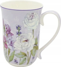 Home Elements Porcelán bögre 400 ml, Levendula