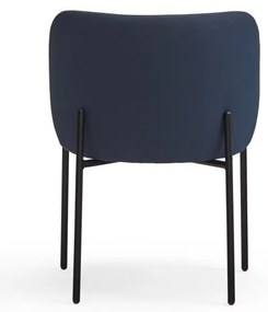 Sötétkék kárpitozott étkezőfotel szett 2 db-os Mogi – Teulat