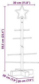 Fém karácsonyfa állvánnyal Fekete 60 cm Porszórt Acél