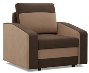 Hewlet fotel, szövet anyag, hab töltet, barna