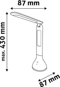 Asztali lámpa, LED, 4W, AVIDE Calendar, fekete (AVALRGBB)