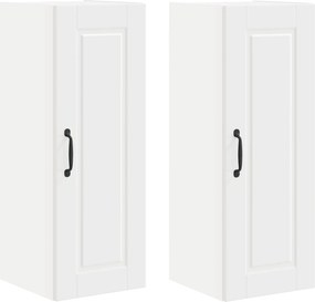 vidaXL Konyhaszekrény polcokkal 2 pcs Fehér 30 x 31 x 80 cm Faanyag