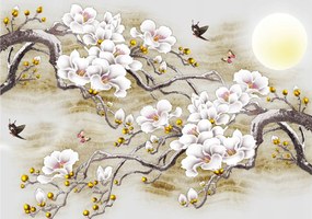 Sakura virágzó pasztell finomság fotótapéta 254x184 vinil +ragasztó