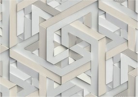 Fotótapéta Flizelina Dekoratív az irodába Illuzórikus formák 312x219 Ragasztó