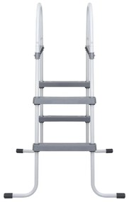 Szürke acél medencelétra 84 cm