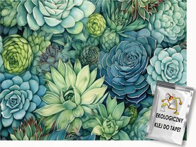 Fotótapéta Flizelina Kert Zöld Sziklák Kaktuszok Pozsgások 200x140 ragasztó