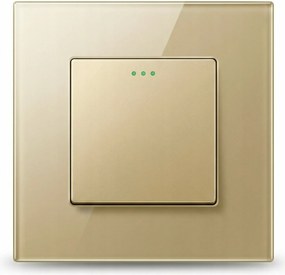 Kapcsoló Fénykapcsoló szimpla fali arany üveg Luuna