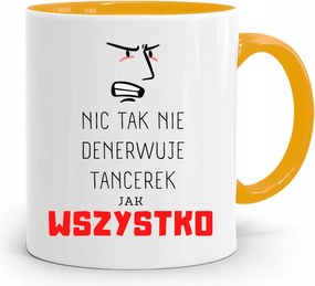 Táncosnőnek Sárga Bögre Születésnapi Ajándéknak, fényképes nyomattal