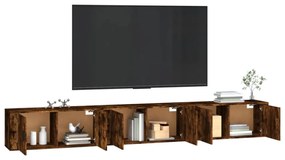 3 db füstös tölgy színű fali TV-szekrény 100 x 34,5 x 40 cm