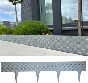 Palisada gyepszegély Rattan 0,8 mb szürke Kerti dekorációs