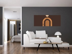 Kép - Narancssárga ívek N⁰3 (120x50 cm)