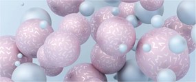 Absztrakt kép - Pasztell gömbök (120x50 cm)