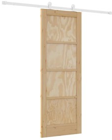 Tolóajtó Szett ORKDAL Természetes és fehér 73.5 x 198.5 cm
