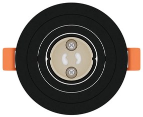 Belógó Spotlámpák 6 db Kerek GU10 Fekete Ø91 mm