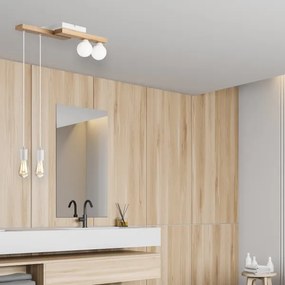 Csillár zsinóron CORTINA 2xE27/15W/230V + 2xG9/5W/230V fehér/tölgy