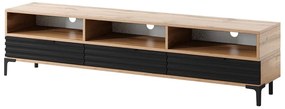 Tv szekrény/asztal Ricko 3D  (természetes tölgy + fekete). 1098750