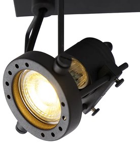 Ipari spotlámpa fekete 2 lámpás - Suplux
