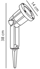 Nordlux - Kültéri spotlámpa SPOTLIGHT 1xGU10/35W/230V IP54
