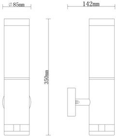 Globo 34070 - Kültéri fali lámpa JAICY 1xE27/15W/230V IP44