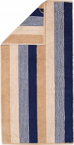 Pamut törölköző 50x100 cm Coast Repeat 6214 Navy Natur 31