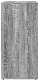 2 db szürke sonoma színű szerelt fa tálalószekrény 79x38x80 cm