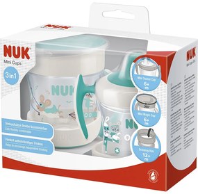 Bájos itató pohár Mini Cups NUK 360° fedéllel neutral