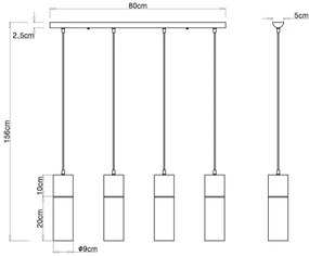Globo 21000-4HB - ANNIKA 4xE27/25W/230V fekete függeszték
