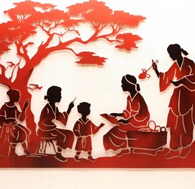 Poszter 50x50cm Tanulás az erdei klímában