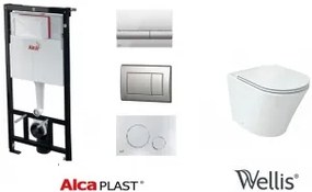AlcaPlast / Wellis CLEMENT Rimless wc szett, nyomólap nélkül
