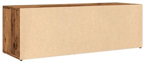 antik fa színű szerelt fa cipőtároló pad 105 x 35 x 35 cm