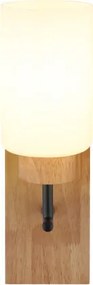 Globo 15977W Fali lámpa, fém sötét tölgy, fém matt fekete, üveg matt fehér, fényirány: felfelé, SzxM: 100x310mm, Mélység: 180mm, 1x E27 60W 230V izzó nélkül