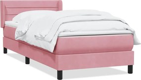 vidaXL Box Spring ágy matraccal rózsaszín 100x220 cm bársony