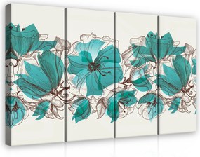 Vászonkép 120x80 Vintage ketrec lótusz virágok minta elegancia nyugalom nosztalgia