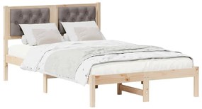 Ágykeret fejtámlával Tópszínű 135 x 190 cm szövet