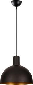 Sivani MR-306 fekete-arany fém függőlámpa, Ø30 cm