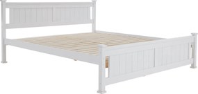 Ágy ágyráccsal, fenyő/fehér, 160x200 LUCAS NEW