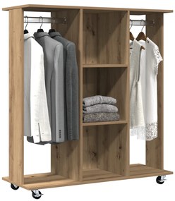 Gardrób Kerekekkel Artisan Tölgy 102x38x110 cm Mérnöki Fa