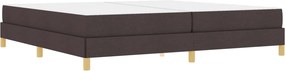 vidaXL Boxrugós ágy matracmal Sötét Barna 200 x 200 cm szövet
