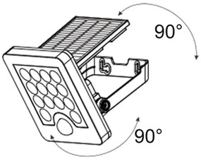 Top Light - LED Napelemes fali reflektor HELEON S LED/5W/3,7V IP65 4000K