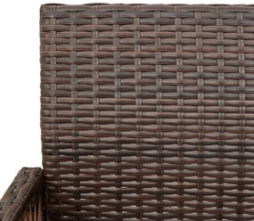 2 db barna polyrattan kerti bárszék