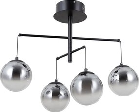 ITALUX PND-34381-4-BK VELADA Többágú Függesztett Lámpa Matt Fekete, Szürke LED IP20