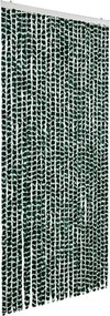 vidaXL zöld és fehér zsenília rovarfüggöny 100 x 220 cm