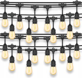 Kerti Fényfüzér 20M 20X Led E27 Vízálló Strapabíró