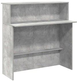 recepciós pult betonszürke 200x50x103,5 cm szerelt fa