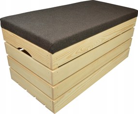 Láda Tároló Doboz Nagy Puff Fa Fenyő