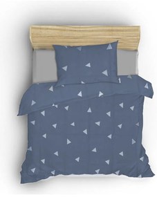 Kék kétszemélyes ágyneműhuzat 200x200 cm Üçgen – Mijolnir