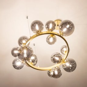 Brilagi - LED Csillár zsinóron MILLA 15xG9/3W/230V arany/füstös