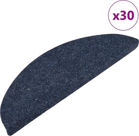 vidaXL 30 db kék öntapadó lépcsőszőnyeg 56 x 17 x 3 cm