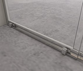 Erga Alpine, tolóajtós zuhanykabin 130 (ajtó) x 90 (fal) x 195 cm, 6mm átlátszó üveg, króm profil, ERG-V02-ALPINE-D130G090-CR